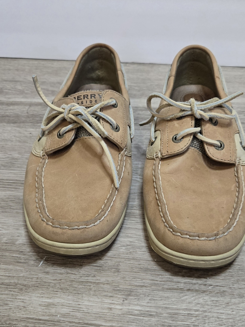 Sperry Top-Sider Tan Leather Boat Shoes Women’s Size 10